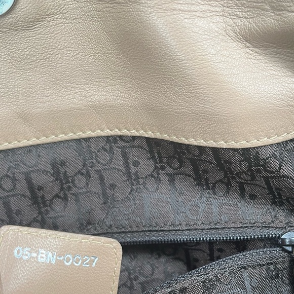 Authentic Christian Dior Nude Cannage Quilted Leather Hobo Handbag - Picture 12 of 13